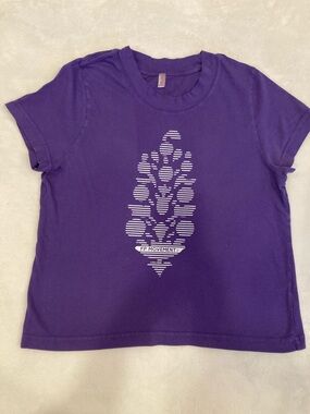 FP Movement by Free People Purple Graphic Short Sleeve Tee